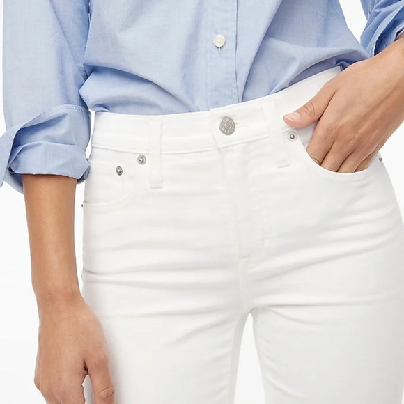 J.Crew Tall 9" mid-rise skinny jean in signature White stretch Size 33T - Picture 2 of 5